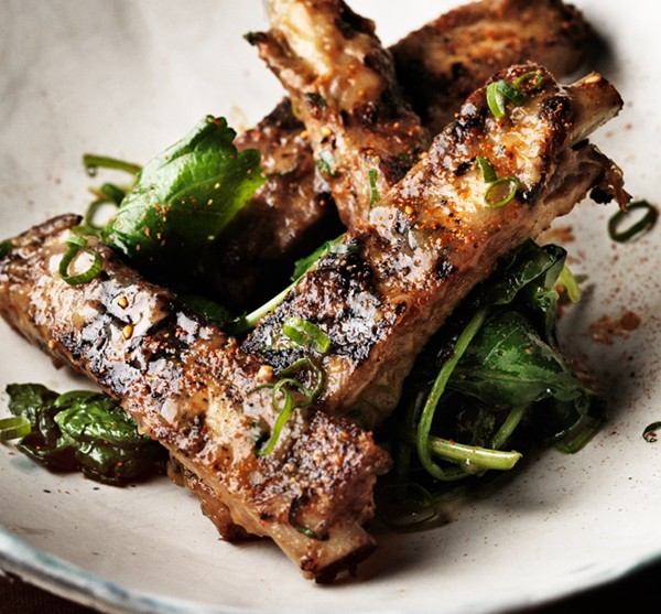 Glazed pork ribs with shichimi togarashi
