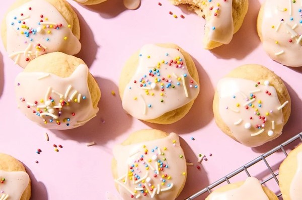 Glazed ricotta cookies