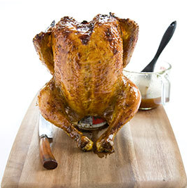 Glazed roast chicken