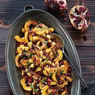 Glazed roasted delicata squash