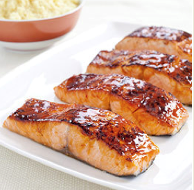 Glazed salmon