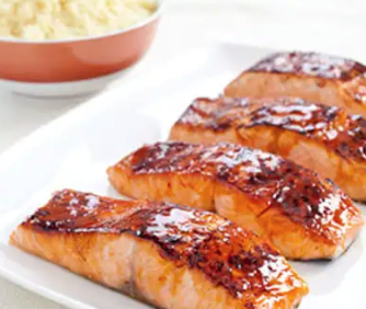 Glazed salmon