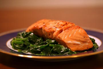 Glazed salmon