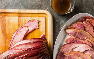 Glazed spiral-sliced ham