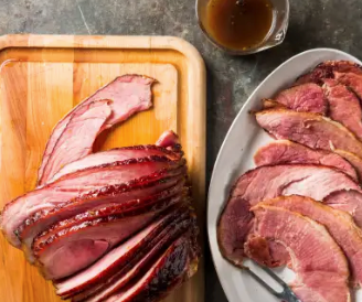 Glazed spiral-sliced ham