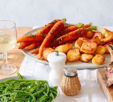 Glazed spring carrots with tarragon & chives
