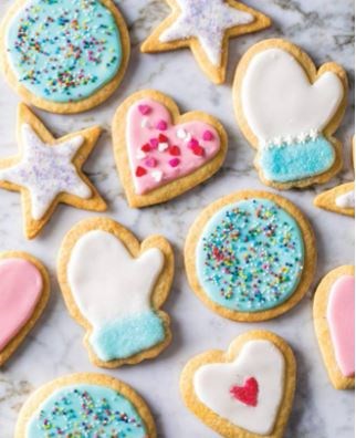 Glazed sugar cookies