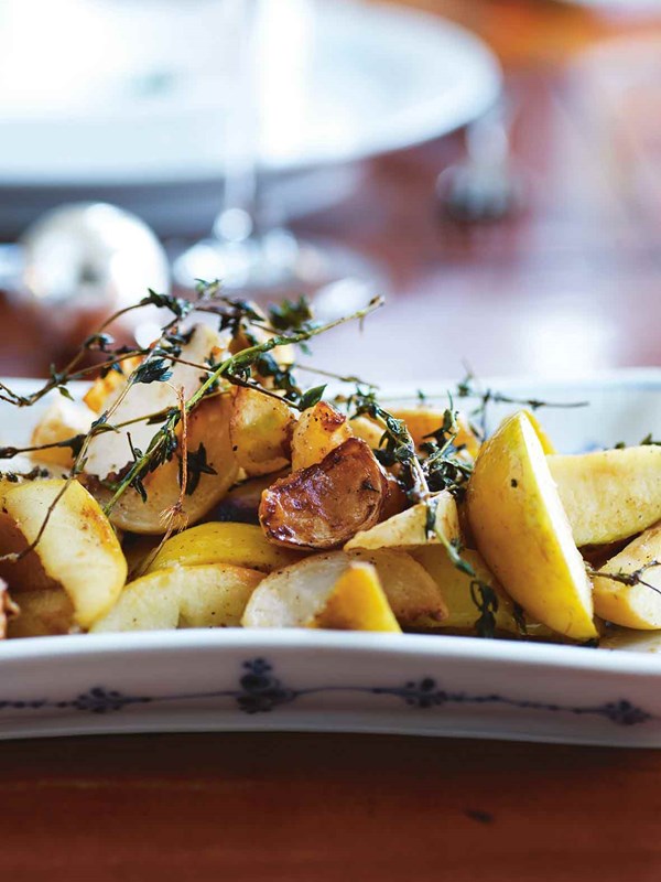 Glazed turnips and apples