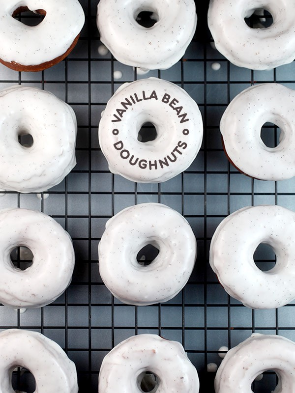 Glazed vanilla bean doughnuts