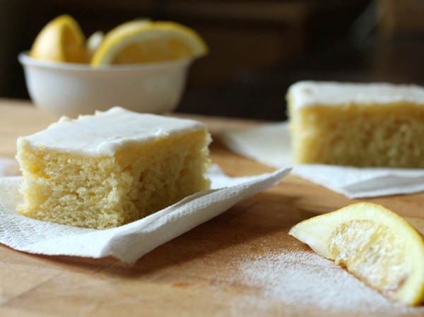 Gluten-free all day lemon cake with a choice of 2 toppings