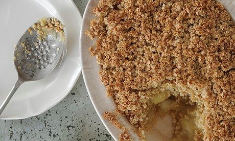 Gluten-free and dairy-free apple and ginger crunch dessert