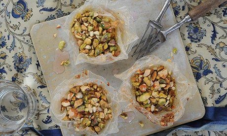 Gluten-free and dairy-free pistachio bird's nest baklava