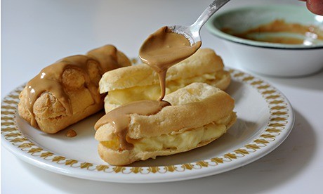 Gluten-free and dairy-free coffee eclairs