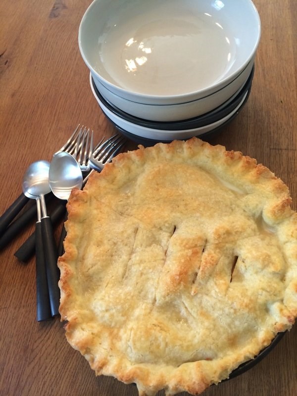 Gluten-free apple and blackberry pie