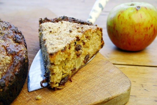 Gluten-free apple and Medjool date cake