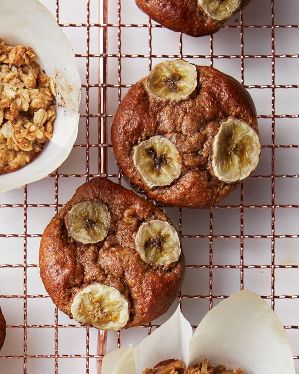 Gluten-free banana-almond butter muffins