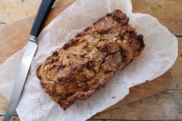Gluten-free banana bread with maple syrup and coconut flour