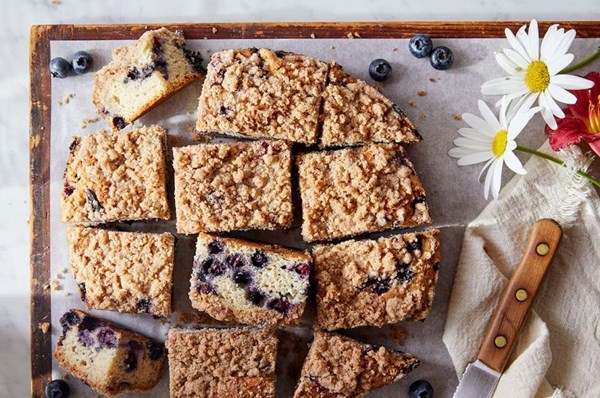 Gluten free blueberry buckle