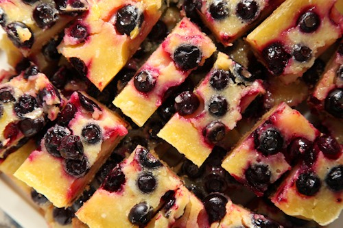Gluten free blueberry lemon bars