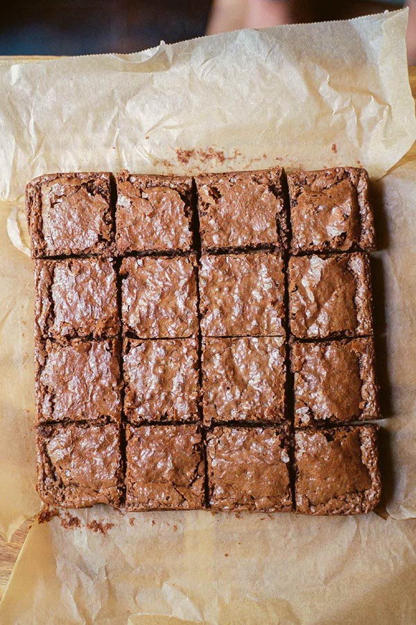 Gluten-free brownies with soy sauce or tamari