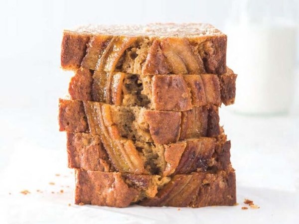Gluten-free caramelized banana bread