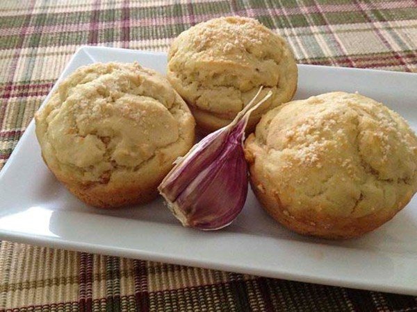Gluten-free garlic onion muffins