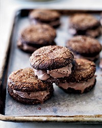 Gluten-free gingersnap ice cream sandwiches
