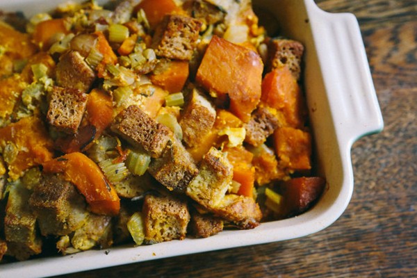Gluten-free kabocha squash stuffing