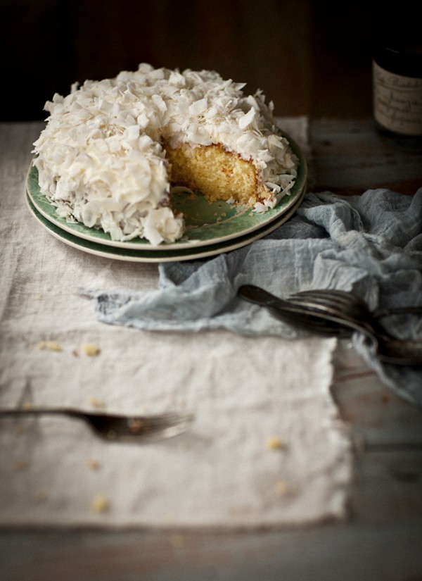 Gluten-free lemon and coconut cake