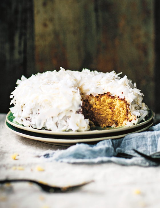 Gluten-free lemon and coconut cake