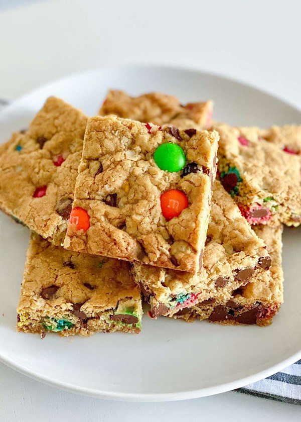 Gluten-free monster cookie bars