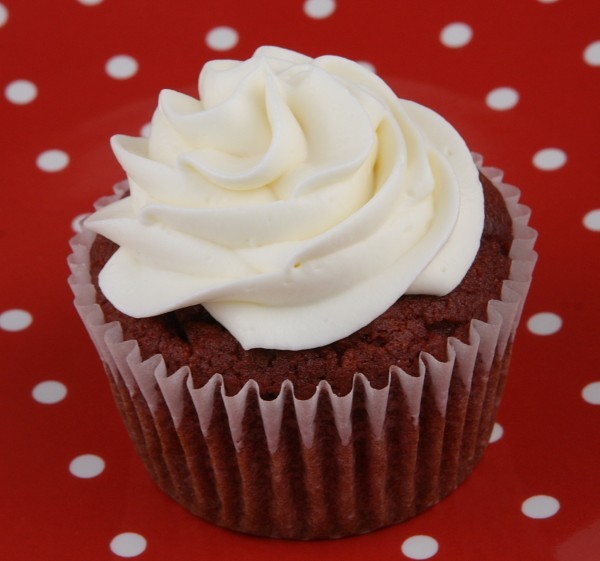 Gluten free red velvet cupcakes with cream cheese frosting