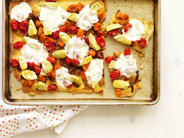 Gluten-free roasted tomato pizza (Cook the Book)
