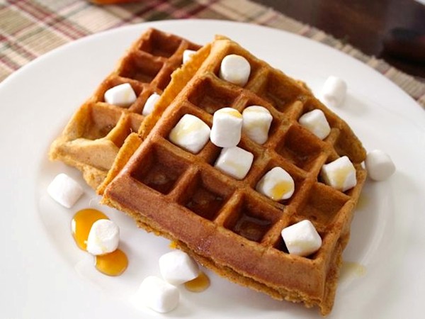 Gluten-free sweet potato and corn waffles