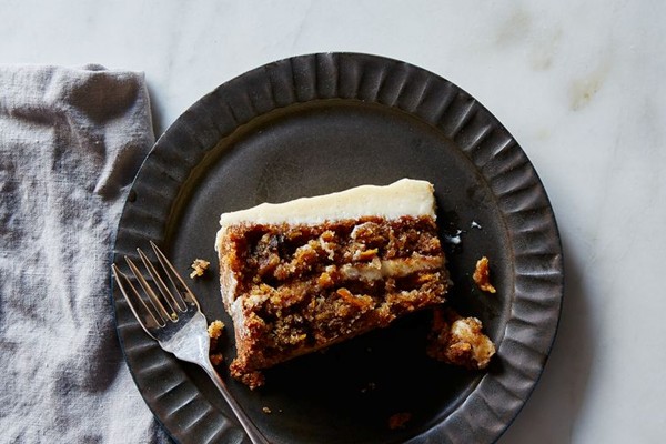 Gluten-free sweet potato spice cake with cream cheese frosting