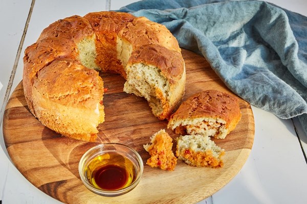  Gluten-free tricolore pesto and pepper bread