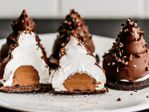 Gluten-free triple-chocolate coconut krembos
