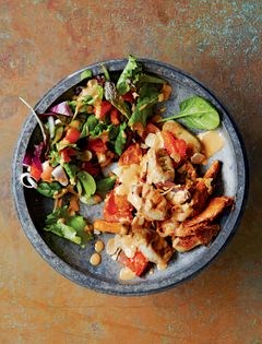 Gnocchi and paprikash salad