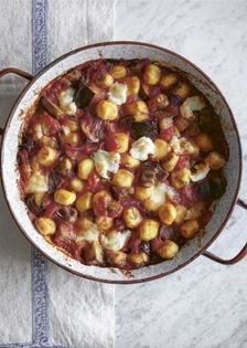 Gnocchi, aubergine and tomato bake