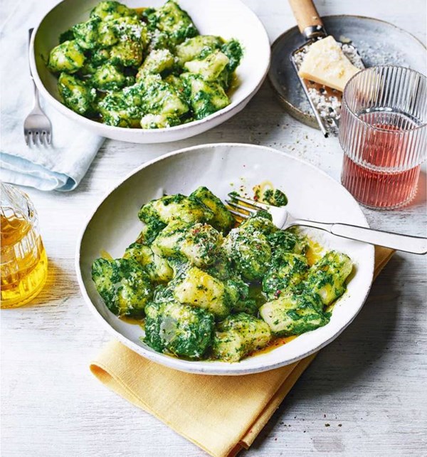 Gnocchi pillows in silky green sauce [Rosie Kellett]