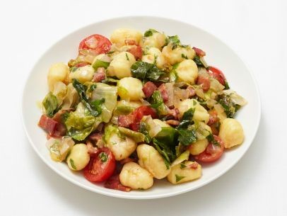 Gnocchi with bacon and escarole