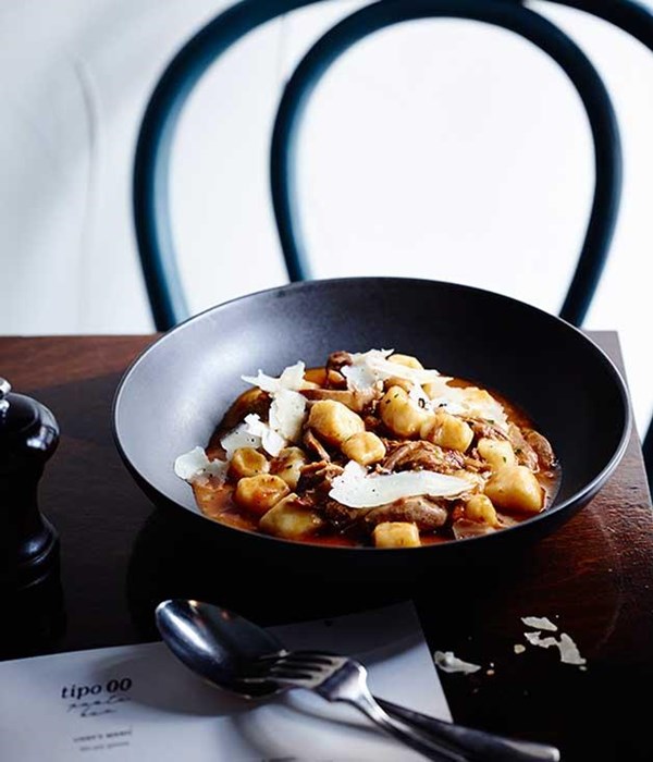 Gnocchi with duck ragù and porcini mushrooms