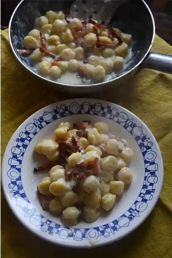 Gnocchi with pancetta and pecorino Romano