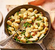 Gnocchi with peas & pancetta