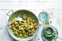 Gnocchi with pepita and rocket pesto