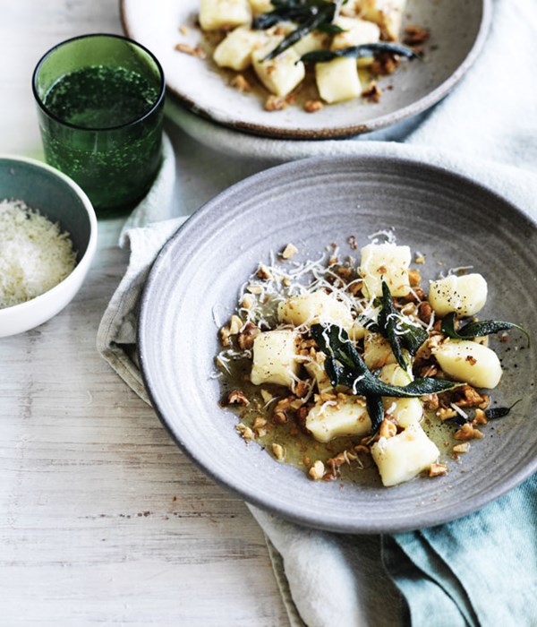 Gnocchi with sage brown butter and walnuts