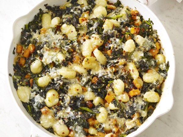 Gnocchi with squash and kale