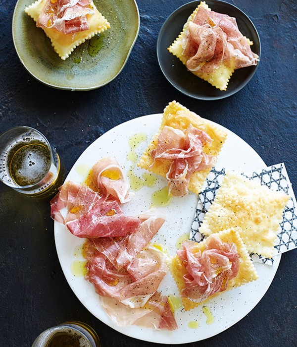 Gnocco fritto with prosciutto di San Daniele