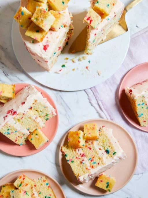 Go big or go home sprinkle cake