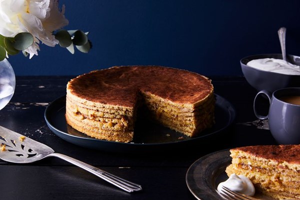 Goan layered coconut cake (Bibingka)
